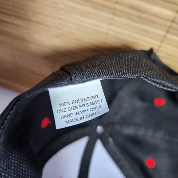 XBOX Minecon Live PlayStation Baseball Cap Hat black white red Hook & Loop Close - Picture 8 of 8